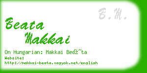 beata makkai business card